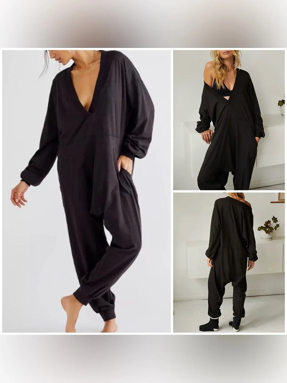 NWOT Free People FP Intimately Just Because Onesie - Black - XS